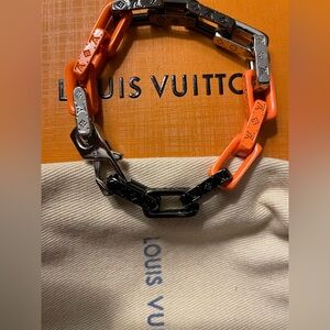 Louis Vuitton Bracelet in Orange And Charcoal